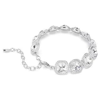 Swarovski Una Angelic bracelet, Cushion cut, White, Rhodium plated 5751558