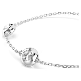 Swarovski Una Angelic bracelet, Round cut, Double sided motifs, White, Rhodium plated 5732272