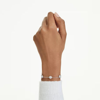 Swarovski Una Angelic bracelet, Round cut, Double sided motifs, White, Rhodium plated 5732272