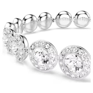 Swarovski Una Tennis bracelet Round cut, White, Rhodium plated - 5682279