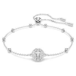 Una Angelic bracelet, Round cut, White, Rhodium plated 5733196
