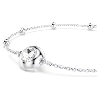 Una Angelic bracelet, Round cut, White, Rhodium plated 5733196