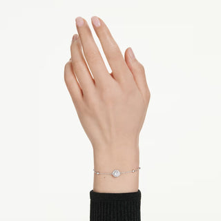 Una Angelic bracelet, Round cut, White, Rhodium plated 5733196