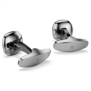 Swarovski Una Angelic cufflinks, Cushion cut, White, Ruthenium plated 5753937
