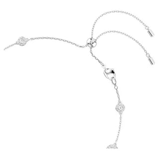 Una Angelic necklace, Round cut, Double sided motifs, White, Rhodium plated - 5732275