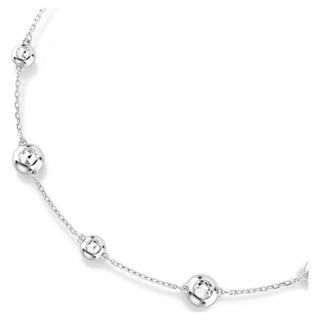 Una Angelic necklace, Round cut, Double sided motifs, White, Rhodium plated - 5732275