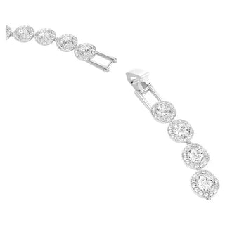 Swarovski Una Angelic Tennis necklace, Round cut, Medium, White, Rhodium plated 5117703