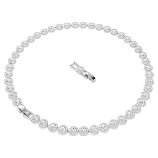 Swarovski Una Angelic Tennis necklace, Round cut, Medium, White, Rhodium plated 5117703