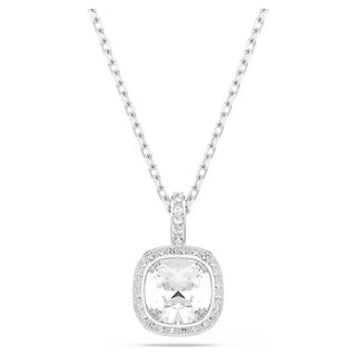 Swarovski Una Angelic pendant, Cushion cut, White, Rhodium plated 5754340