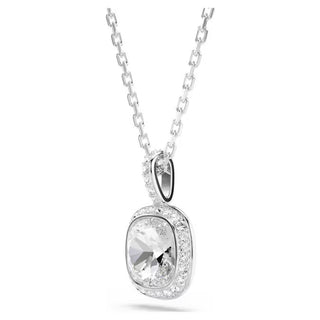 Swarovski Una Angelic pendant, Cushion cut, White, Rhodium plated 5754340