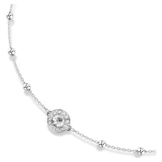 Una Angelic pendant, Round cut, Double sided motifs, White, Rhodium plated 5733116