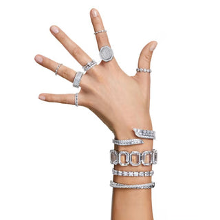 Swarovski Anillo Constella Pavé, blanco, Baño de rodio - 5642608 