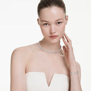 Swarovski Una Angelic set, Round cut, White, Rhodium plated 5367853