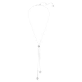 Swarovski Una Angelic Y pendant Round cut, White, Rhodium plated 5733067