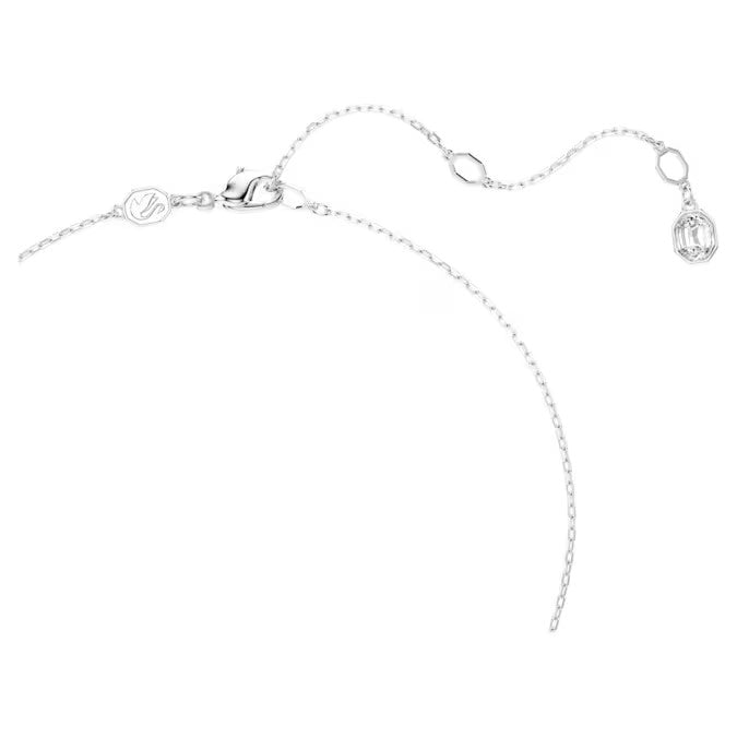 Swarovski Una Angelic Y pendant Round cut, White, Rhodium plated 5733067