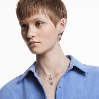 Swarovski Millenia necklace, Octagon cut, Blue, Rhodium plated - 5614926