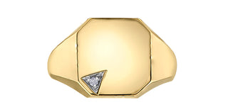 10K Yellow Gold Gents Diamond Ring