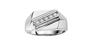 10K White Gold Men’s Diamond Ring
