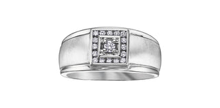 10K White Gold Men’s Diamond Ring