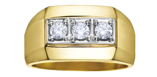 10K Yellow & White Gold Men’s Diamond Ring