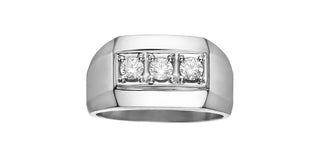 14K White Gold Men’s Diamond Ring