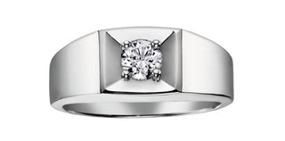 10K White Gold Men’s Diamond Ring