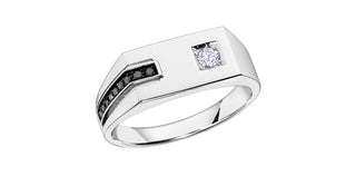 10K White Gold Men’s Diamond Ring