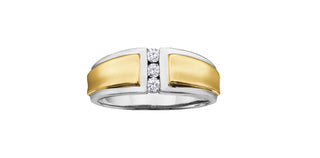 10K White & Yellow Gold Men’s Diamond Ring