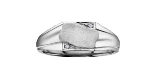 10K White Gold Men’s Diamond Ring
