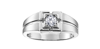 10K White Gold Men’s Diamond Ring
