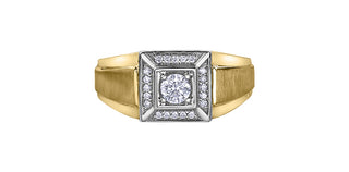 10K Yellow & White Gold Men’s Diamond Ring