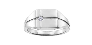 10K White Gold Men’s Diamond Ring