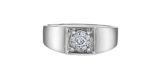10K White Gold Men’s Diamond Ring