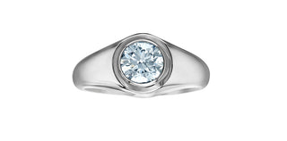 14K White Gold Men’s Lab-Grown Diamond Ring