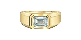 14K Yellow Gold Men’s Lab-Grown Diamond Ring