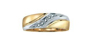 10K Yellow & White Gold Men’s Diamond Ring