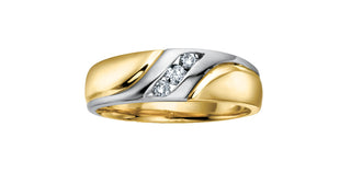 10K Yellow & White Gold Men’s Diamond Ring
