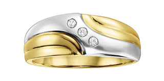 10K Yellow & White Gold Men’s Diamond Ring