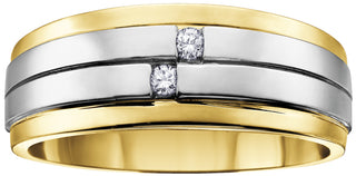 10K Yellow & White Gold Men’s Diamond Ring