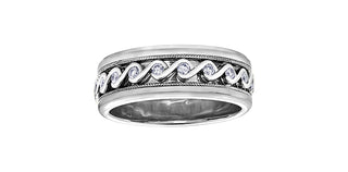 18KPD White Gold Men’s Diamond Ring