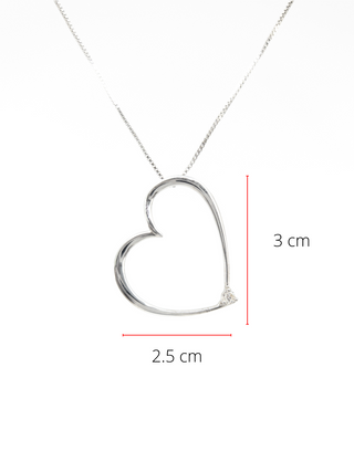 Collar de plata de ley con diamantes canadienses de 0,08 quilates, 18"