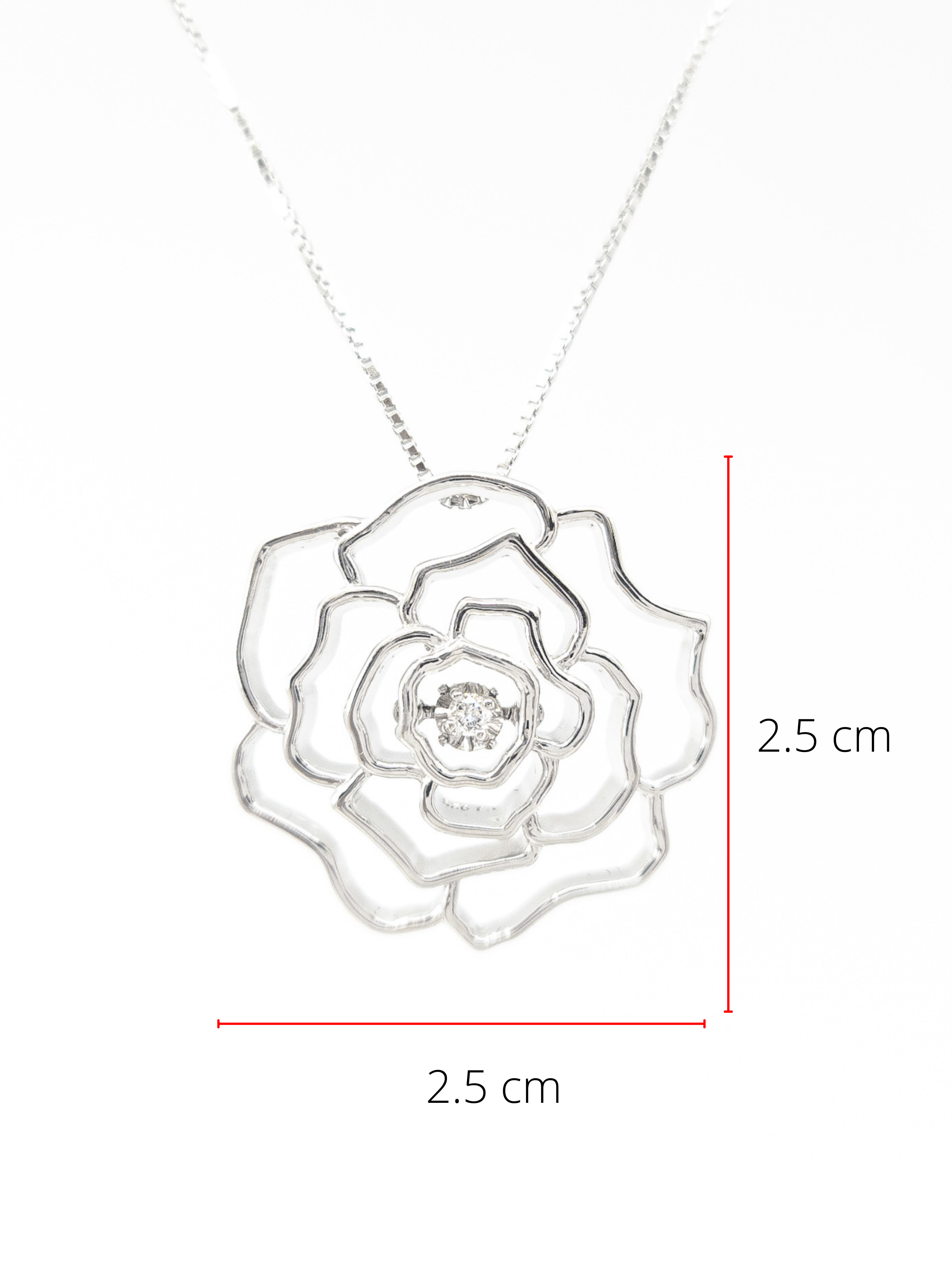 Sterling Silver 0.04cttw Canadian Diamond Necklace, 18"