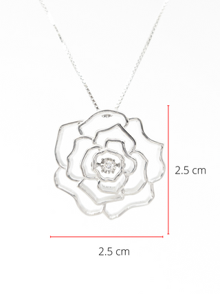 Collar de plata de ley con diamantes canadienses de 0,04 quilates, 18"