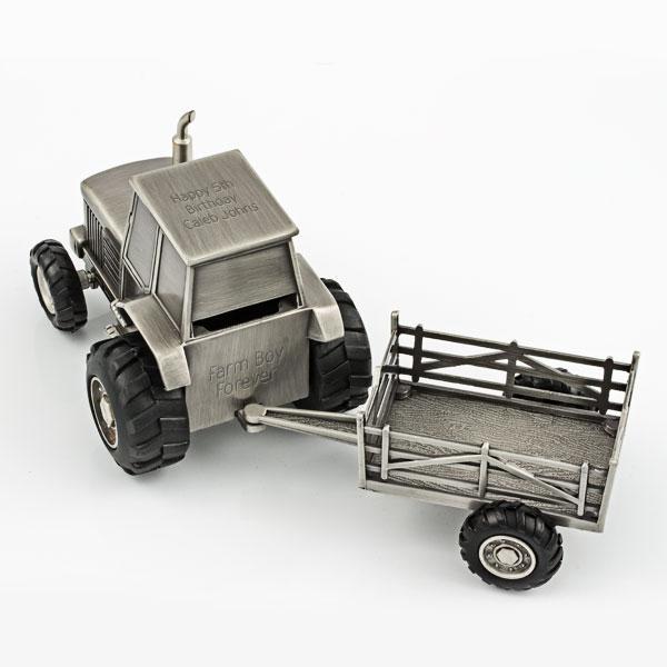 Tractor with Wagon Piggy Bank