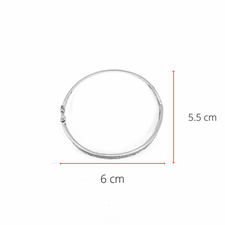 Brazalete de diamantes de 0,56 quilates en oro blanco de 10 quilates, 7"