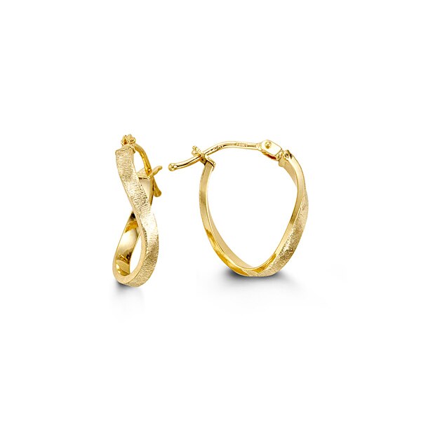 10K Yellow Gold 17mm Earrings