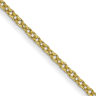 Cadena tipo cable de oro de 10 quilates de 1,4 mm