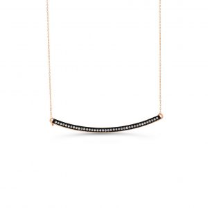 Colgante de diamantes de 0,08 quilates en oro rosa de 10 quilates, 18"