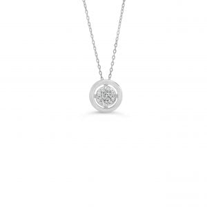 Diamond necklace on a white background