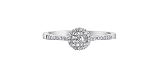 Diamond ring with a white background